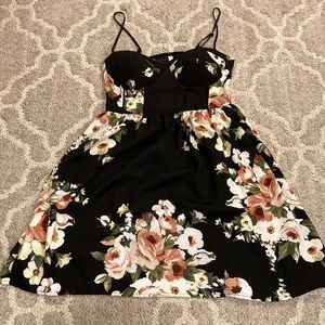 Black floral dress